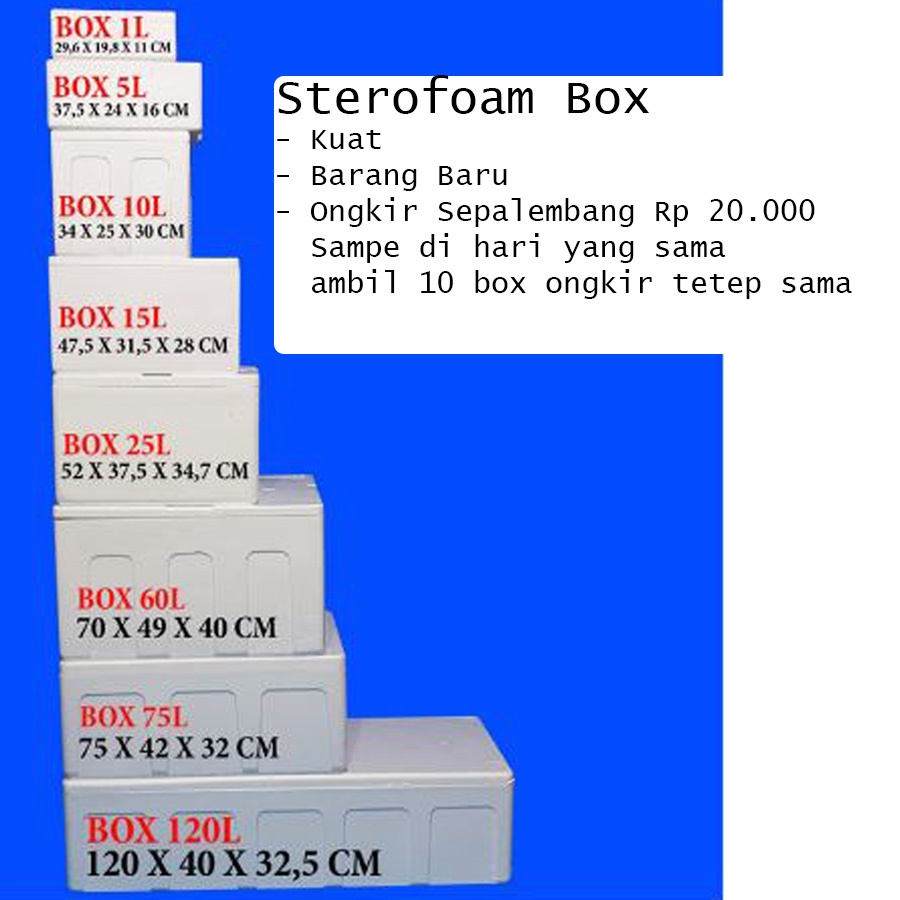 Jual Kotak Sterofoam / Box Ikan / Styrofoam Box Kondisi Baru Shopee