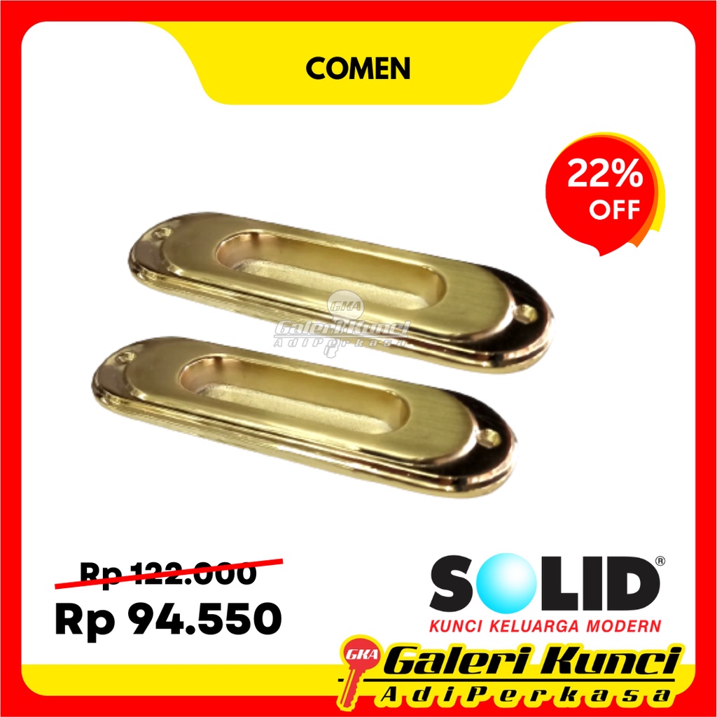 Jual Handle Comen SOLID SLD FPP 61.62 GP SG Gagang Pintu Sliding Geser ...