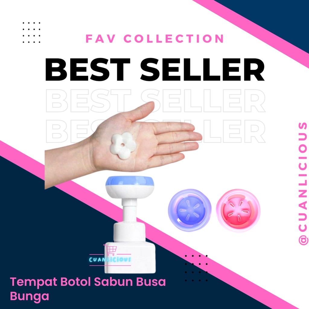 Jual Botol Tempat Sabun Busa Bentuk Bunga/Flower Stamp Hand Soap