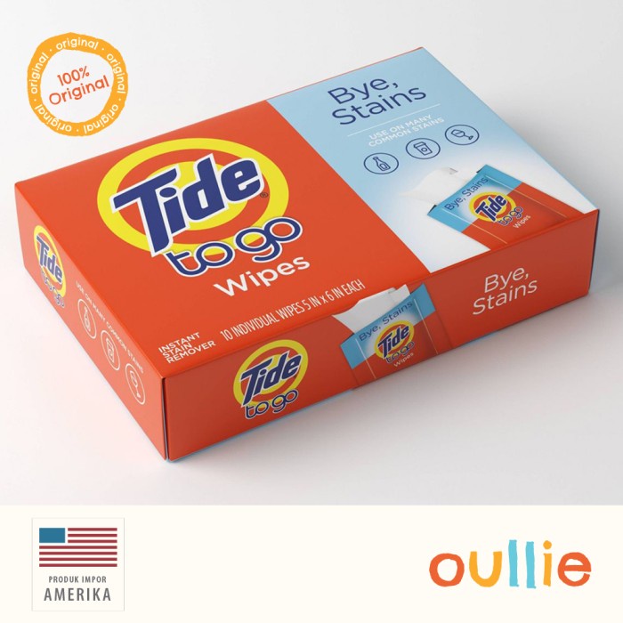 Jual _^_^_^] Tide To Go Instant Stain Remover Wipes | Shopee Indonesia