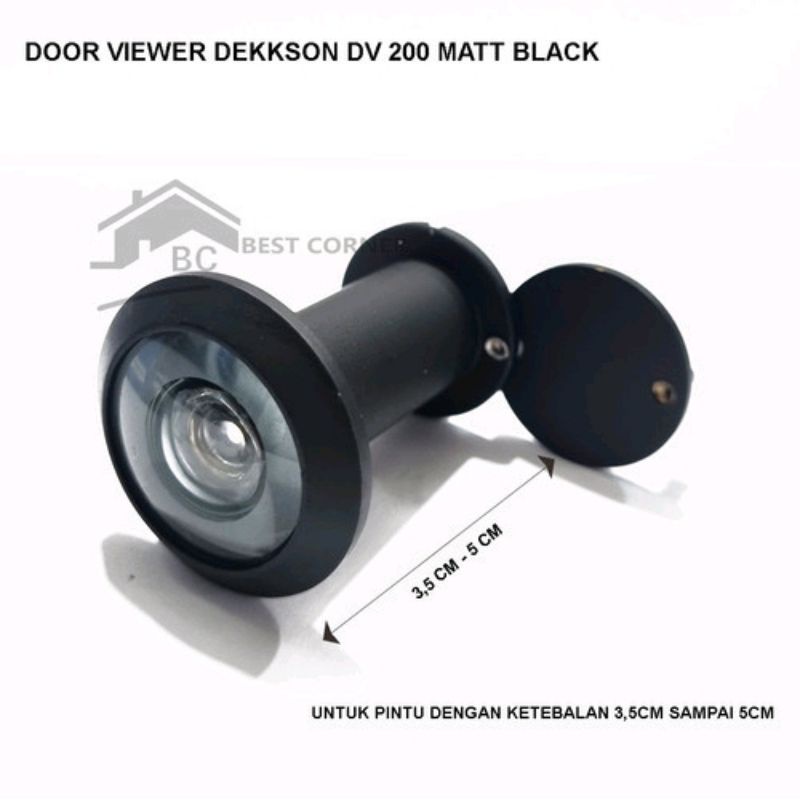 Jual Door Viewer Dekkson DV 200 Matt Black Shopee Indonesia