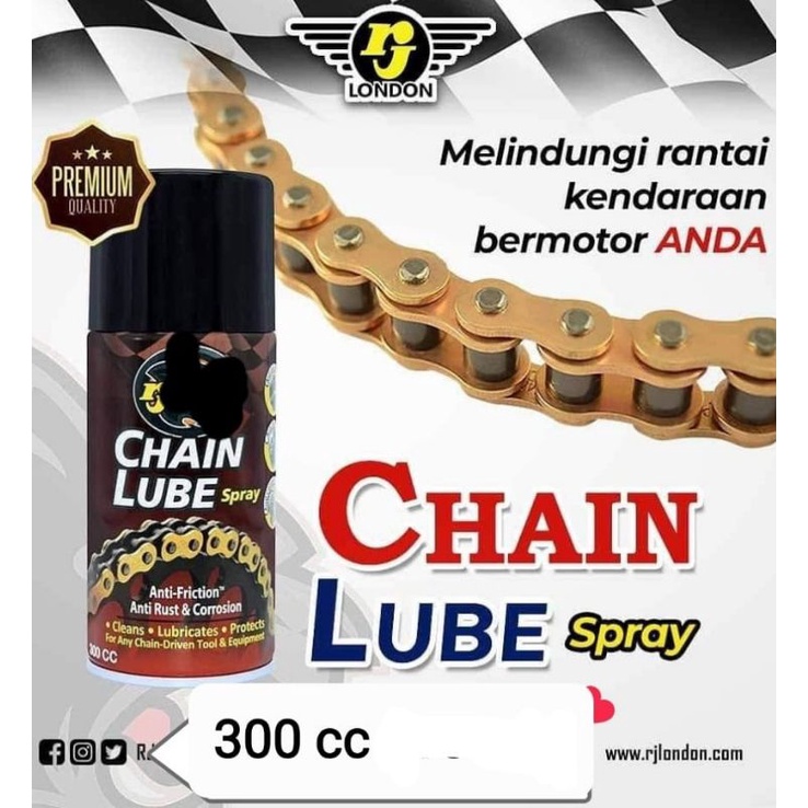 Jual CHAIN LUBE RJ LONDON SPRAY 300ML / PELUMAS RANTAI TERBAIK SEMUA ...