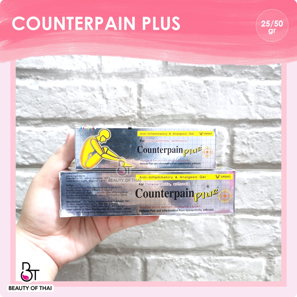 Jual COUNTERPAIN PLUS ANALGESIC GEL Gr Gr PEREDA NYERI OTOT NYERI SENDI KESELEO ORIGINAL