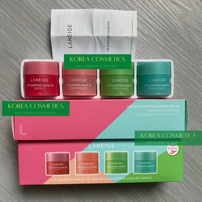 Jual Laneige Lip Sleeping Mask Mini Kit (4 Scented Collection x 8 Gr