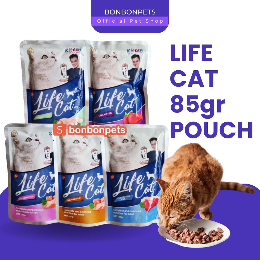 Jual Life Cat Pouch Gr Makanan Kucing Basah Kitten Adult Wet Cat Food Gr Shopee Indonesia