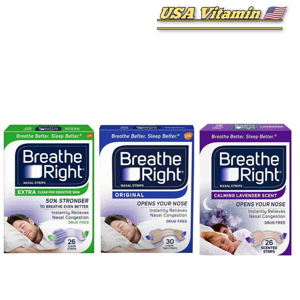 Jual Breathe Right Nasal Strips Extra Strength / Calming Lavender ...