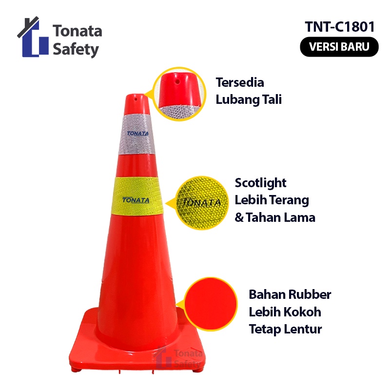 Jual Safety Traffic Cone / Kerucut Lalu Lintas Tonata 1.8 Kg 1,8 Kg ...