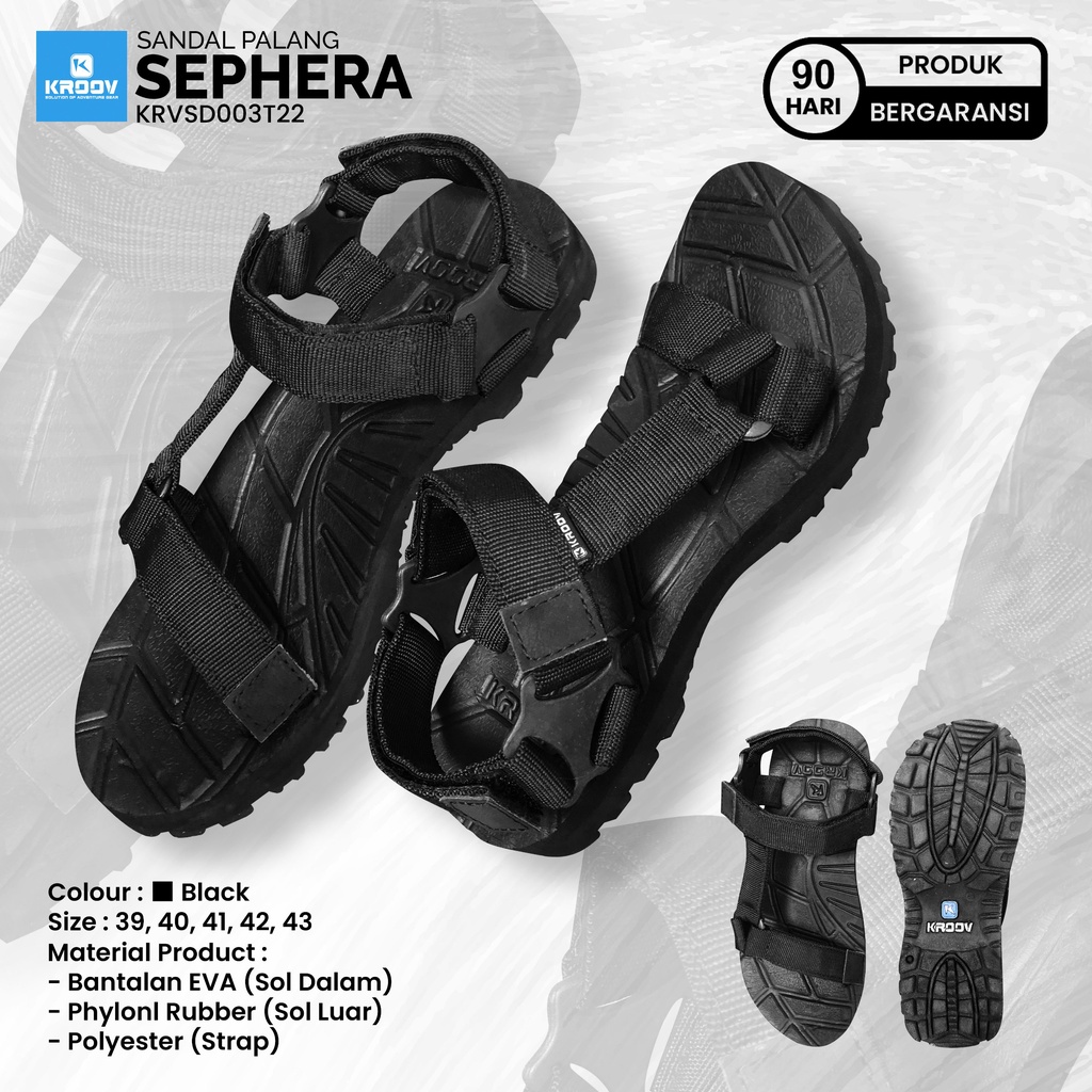 Jual Sandal Gunung Pria Palang Sephera Palang Garuk Tali Polos Kroov