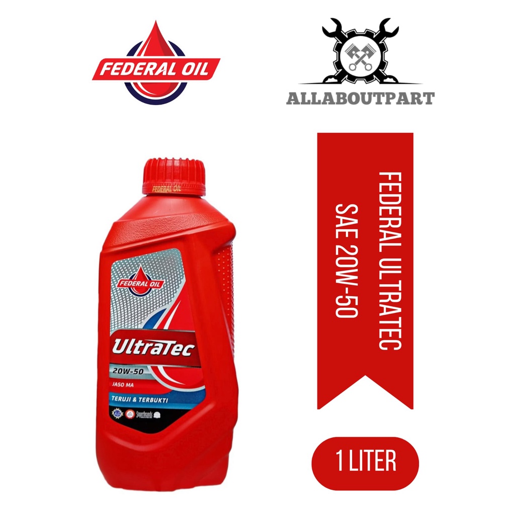 Jual Oli Federal Ultratec 1 Liter (1000ml) | Oli 4T / Oli Mesin / Oli ...