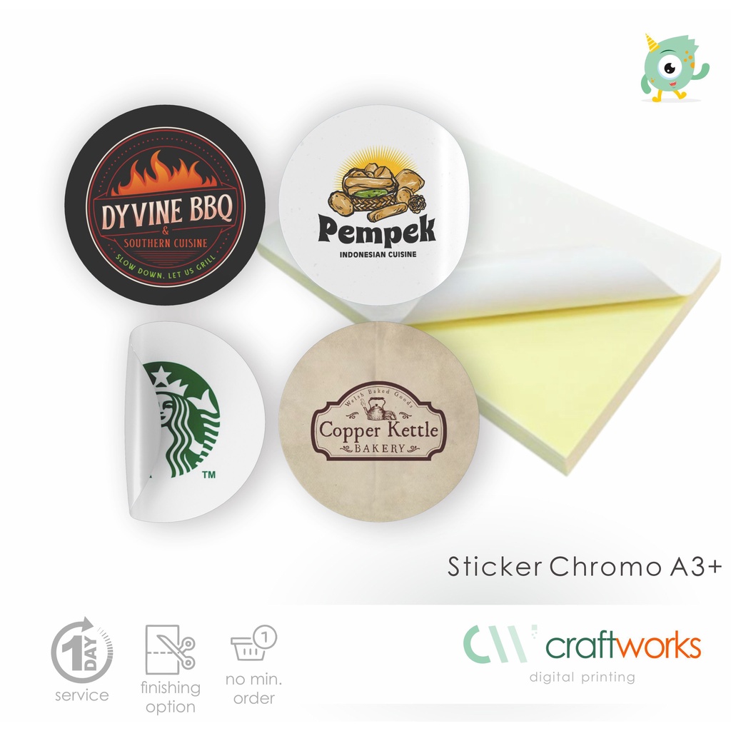 Jual CETAK STICKER CHROMO DIGITAL PRINTING A3+ | Shopee Indonesia
