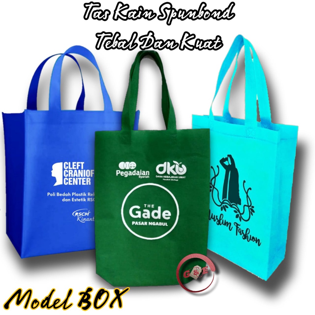 Jual Tas Spunbond Dan Jasa Sablon Cetak Nama Custom Design Totebag Kain ...