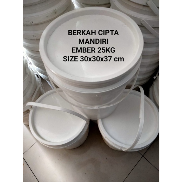 Jual Ember 25kg Ember Putih Polos 25kg Ember Bekas Cat 25kg Komplit Tutup Shopee Indonesia 5056