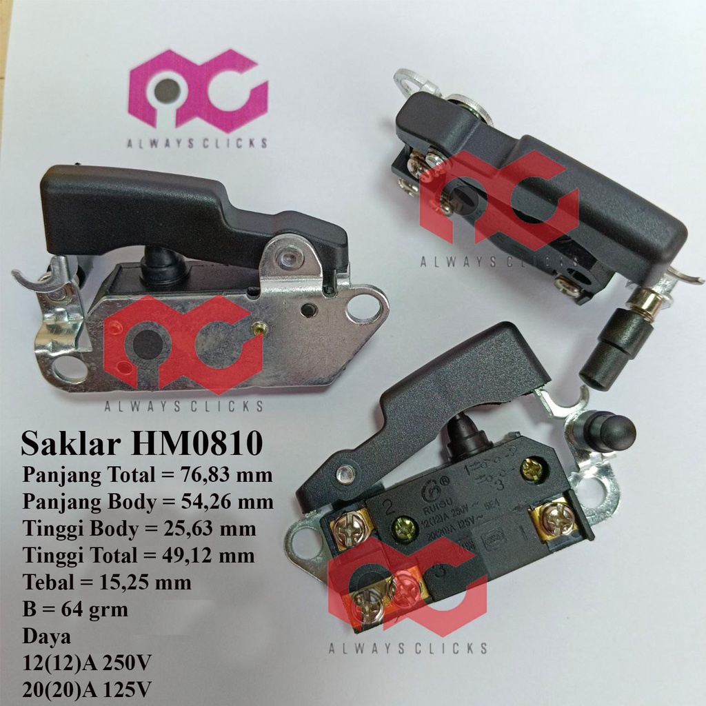 Jual Saklar Bor HM0810 Makit4 Mesin Bobok HM 0810 Skakel Switch Bor ...