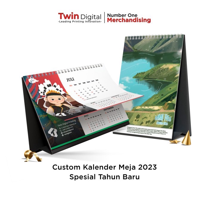 Jual Kalender Duduk Custom A5 Kalender Meja Tahun Baru - Kalender Duduk ...