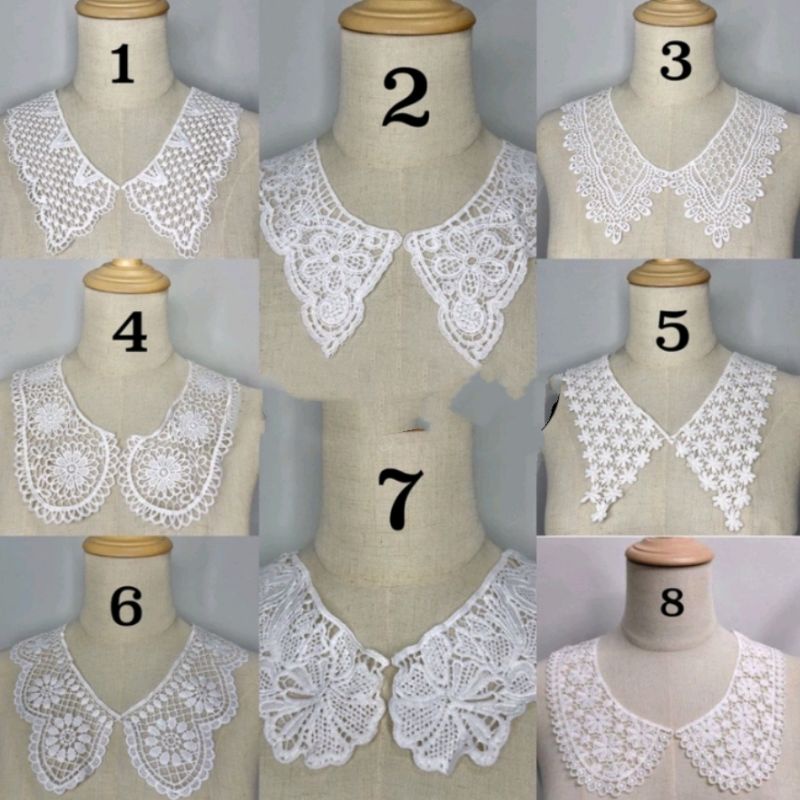 Jual Kerah Baju Bordir Aplikasi Kerah jahit/Baju Kerah Renda | Shopee ...