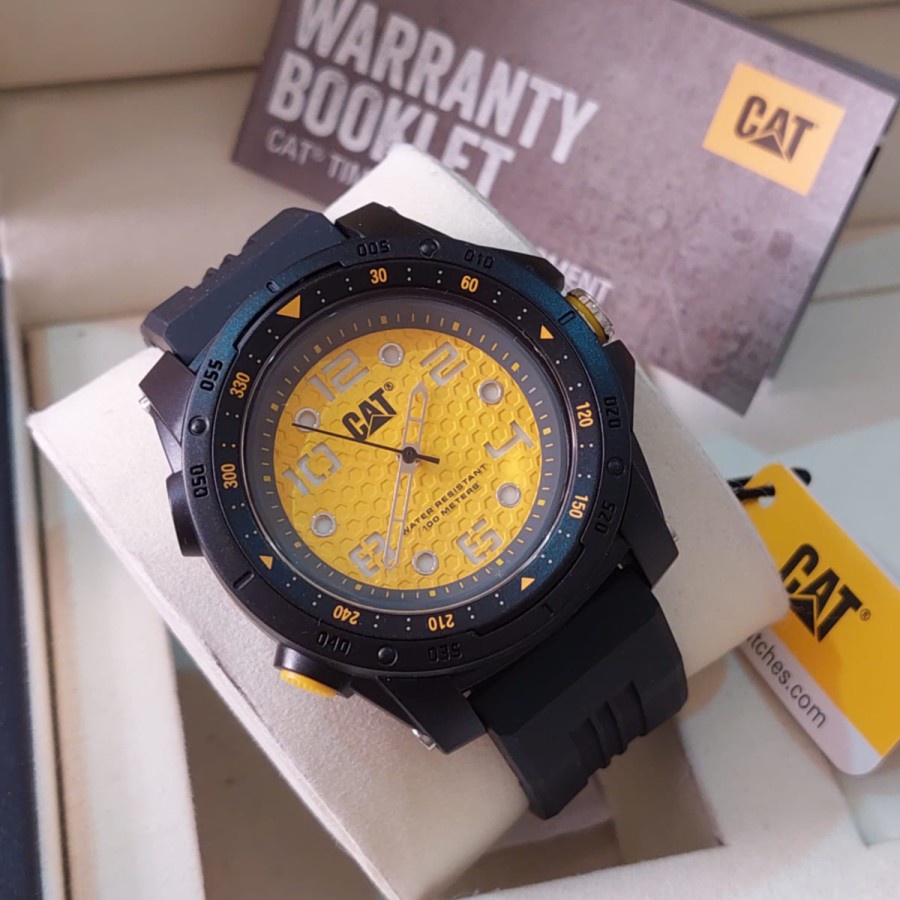 Jual JAM TANGAN PRIA CATERPILLAR CAT LP.160.21.737 BLACK YELLOW