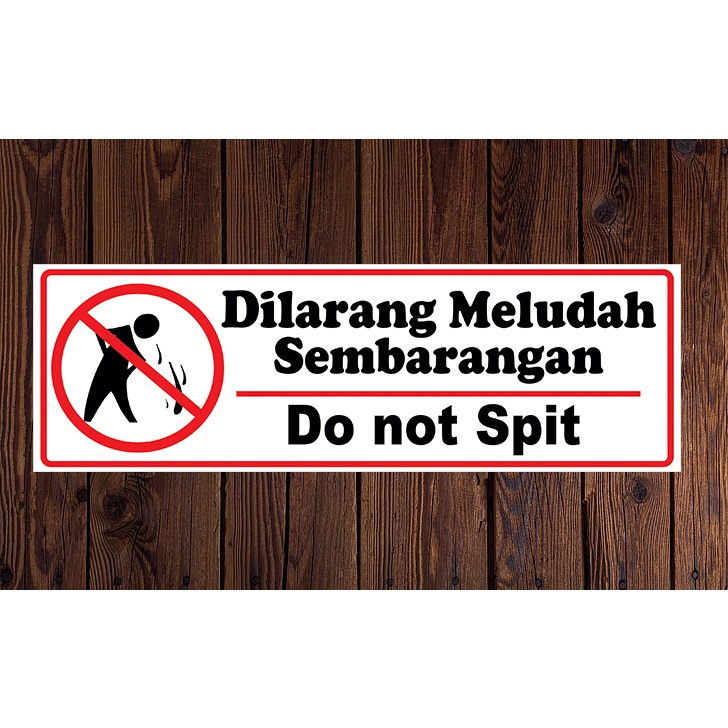 Jual Stiker Dilarang Meludah Shopee Indonesia