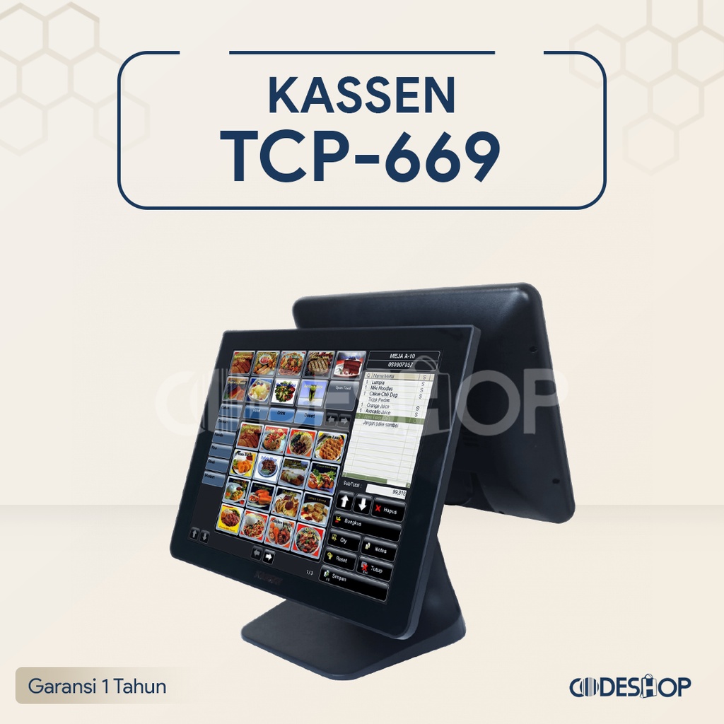 Jual Mesin Kasir All In One Pos Kassen Tcp Dual Display Shopee