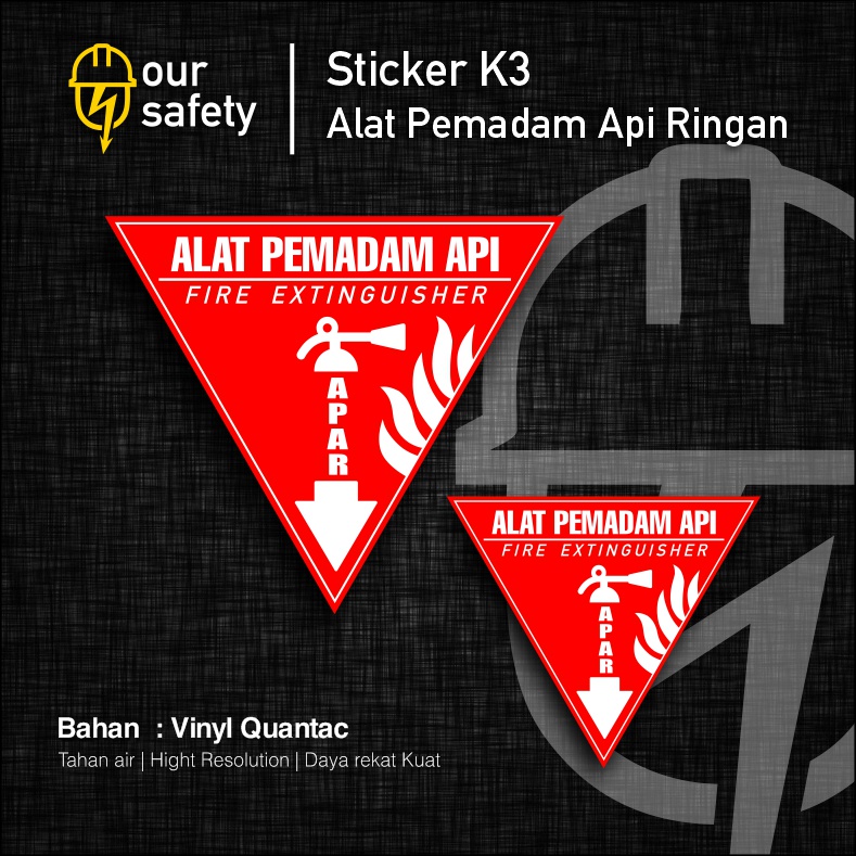 Jual Stiker APAR Alat Pemadam Api Ringan Kuat Tahan Air Sudah Pakai Laminasi Waterproff