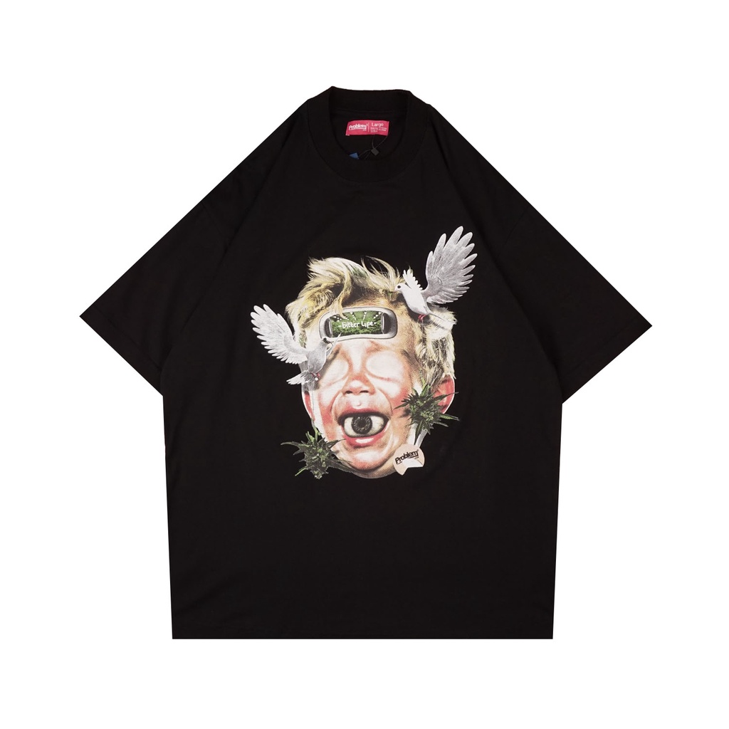 Jual Problem Club - T-Shirt Oversize - Marju Black | Shopee Indonesia