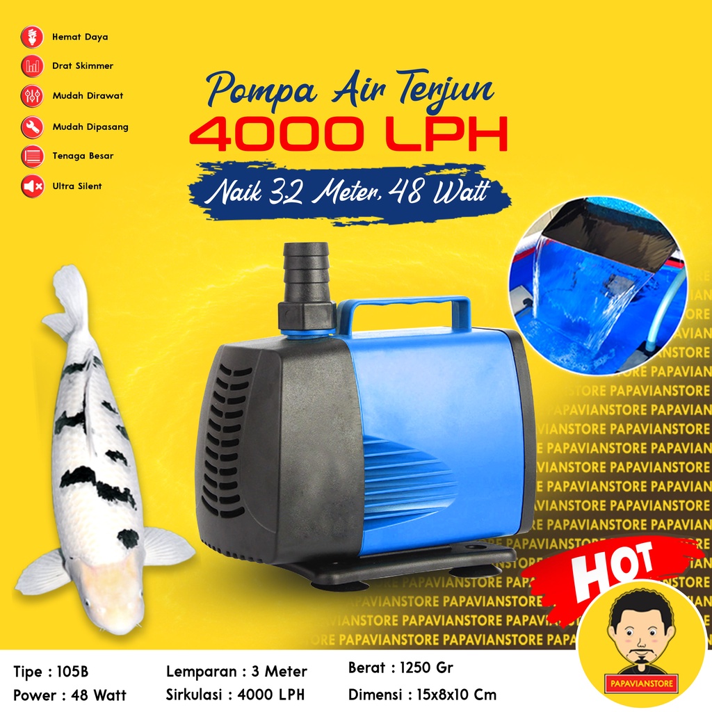 Jual Power Head Pompa Celup Aquarium Hidroponik Low Watt Mesin Air Terjun Kolam Ikan Koi