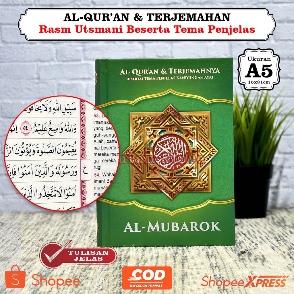 Jual Al Quran Terjemahan Ukuran Sedang A5 Al-Mubarok Quran Terjemah ...