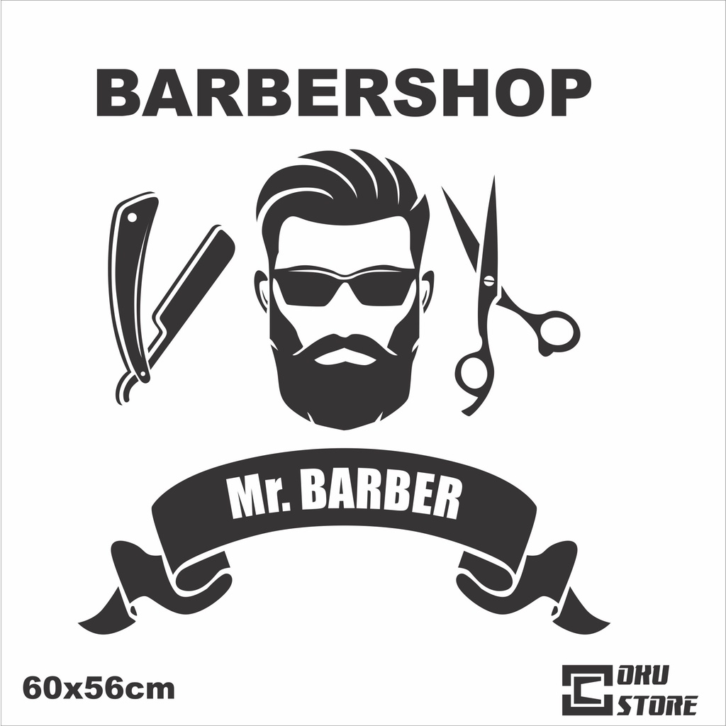 Jual Custom Sticker Mr BARBER BARBARSHOP | Shopee Indonesia