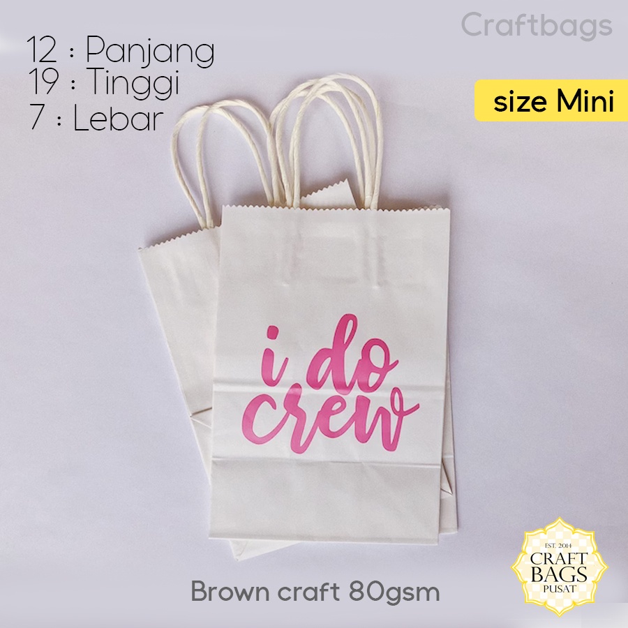 Jual Paper Bag Custom Paper Bag Mini Warna Putih X X Cm Paper Bag