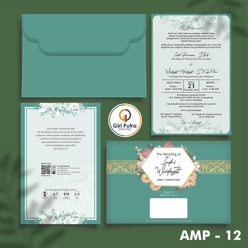 Jual Undangan Pernikahan / UND. AMP 012 | Shopee Indonesia
