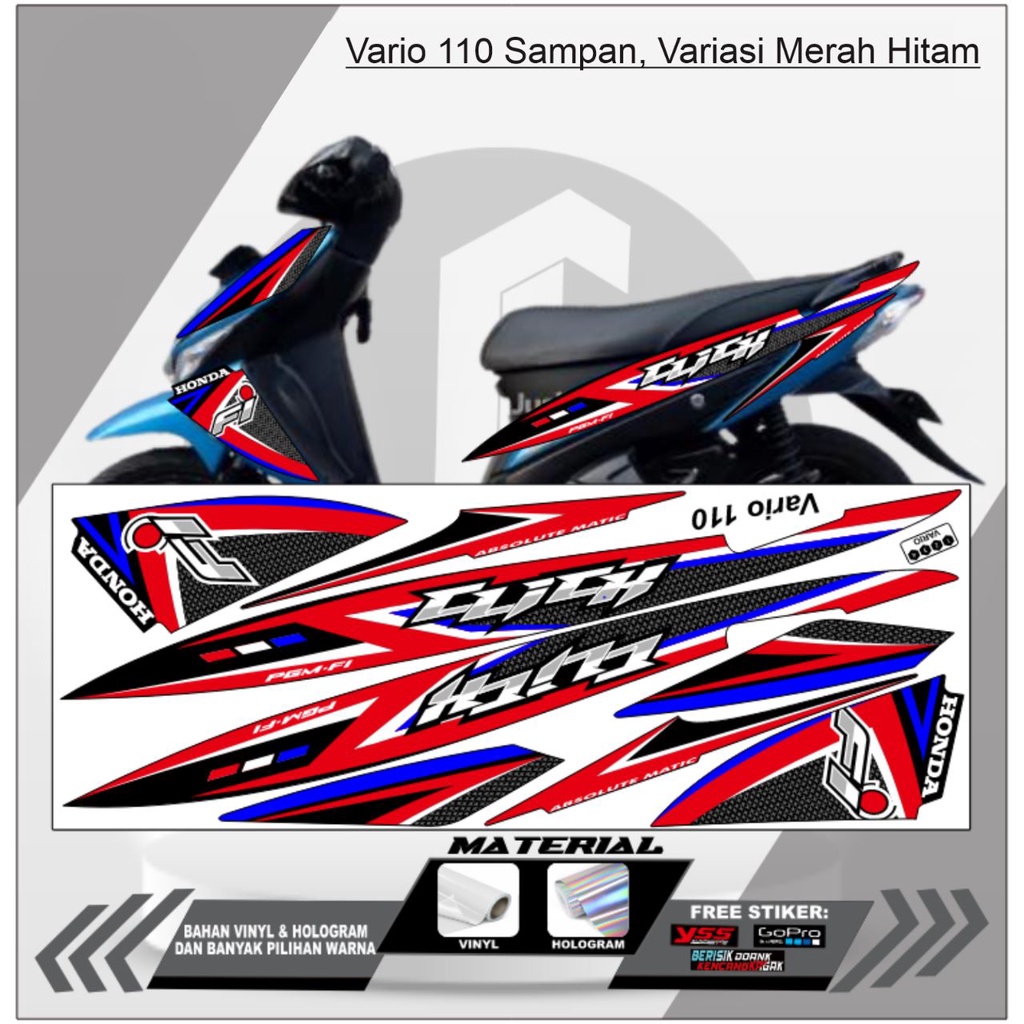 Jual Stiker Striping Standart Vario Lis Sepeda Motor Lis Body Motor