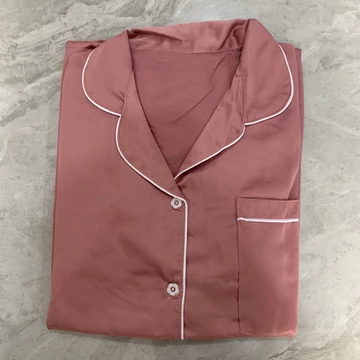AVERU Baju Tidur Wanita Piyama Setelan Satin CP Celana Panjang Polos