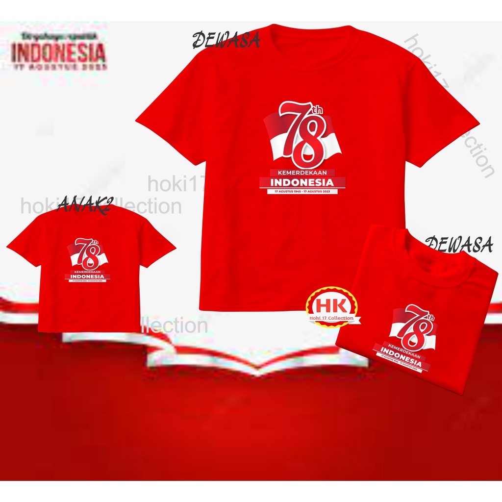 Jual BENDERA TENGAH 78TH KEMERDEKAAN INDONESIAKAOS 17 AGUSTUS 2023