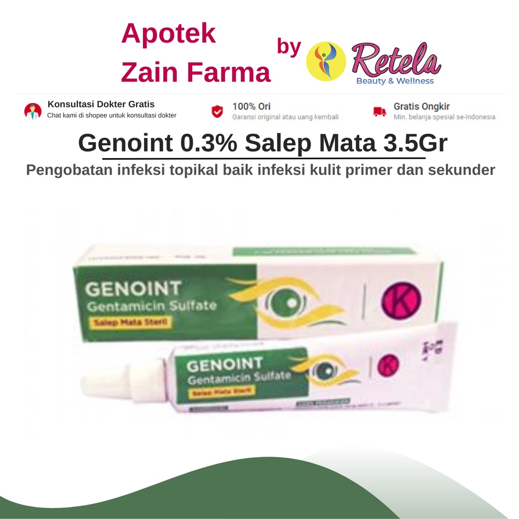 Jual GENOINT 0,3% EYE OINT 3.5GR | Shopee Indonesia