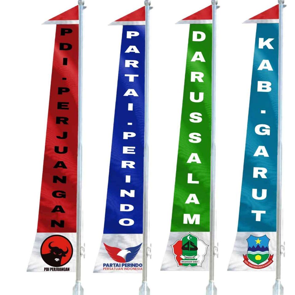 Jual Bendera Umbul Umbul Costum Bisa Desain Tulisan Logo Panjang Meter Shopee Indonesia