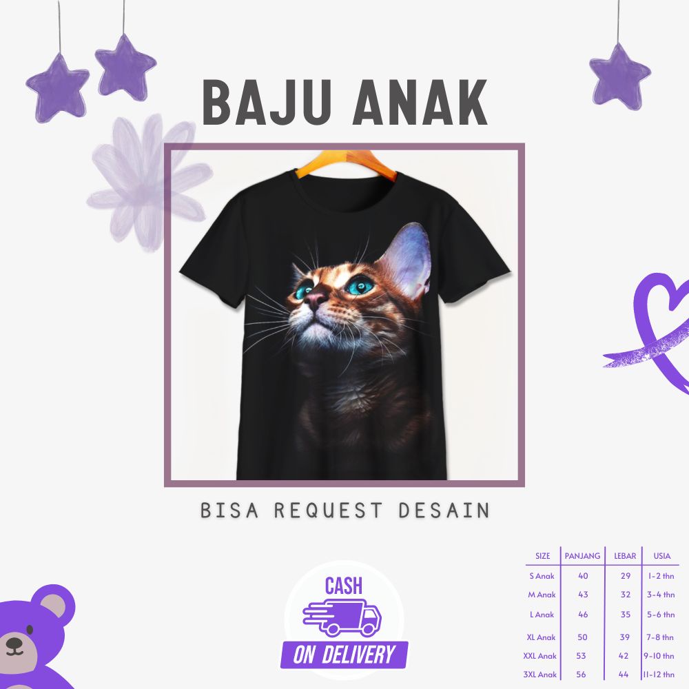 Jual Kaos 3D Anak | Baju Printing | Kaos 3D - Baju Gambar Binatang ...