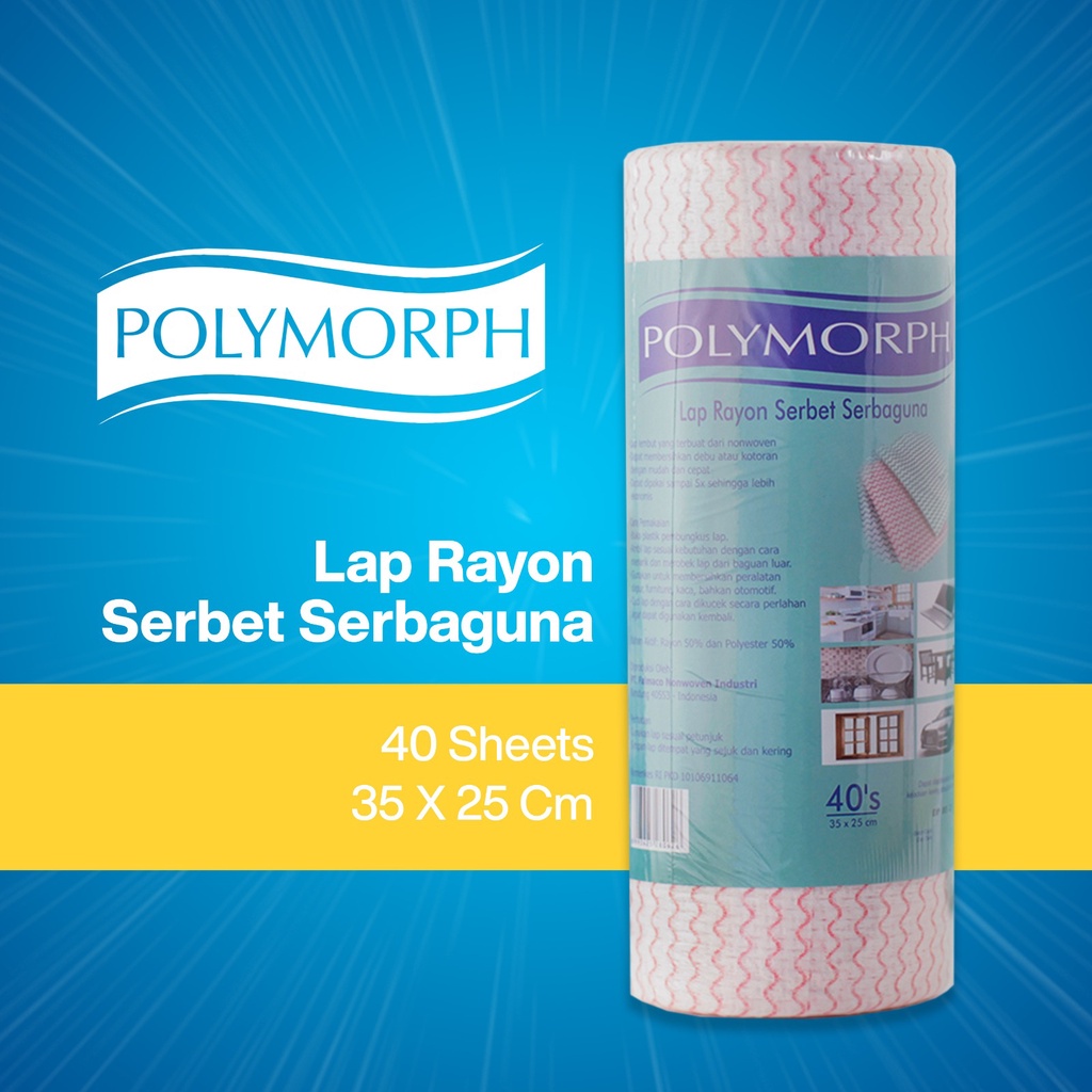 Jual Polymorph - Lap Serbaguna Rayon Isi 40 Lembar Bisa Cuci Dan Pakai ...