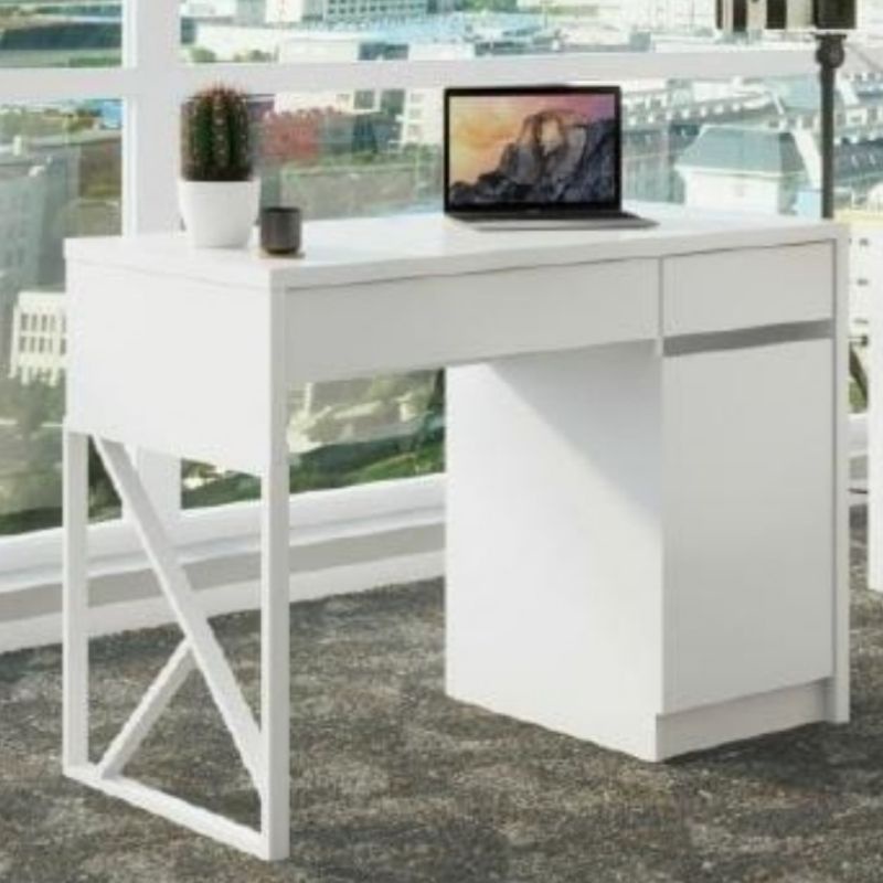 Jual MEJA KANTOR BESAR / MEJA KANTOR PUTIH / MEJA KERJA PUTIH MINIMALIS