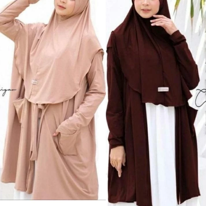 2 IN 1 HIJAB CARDIGAN