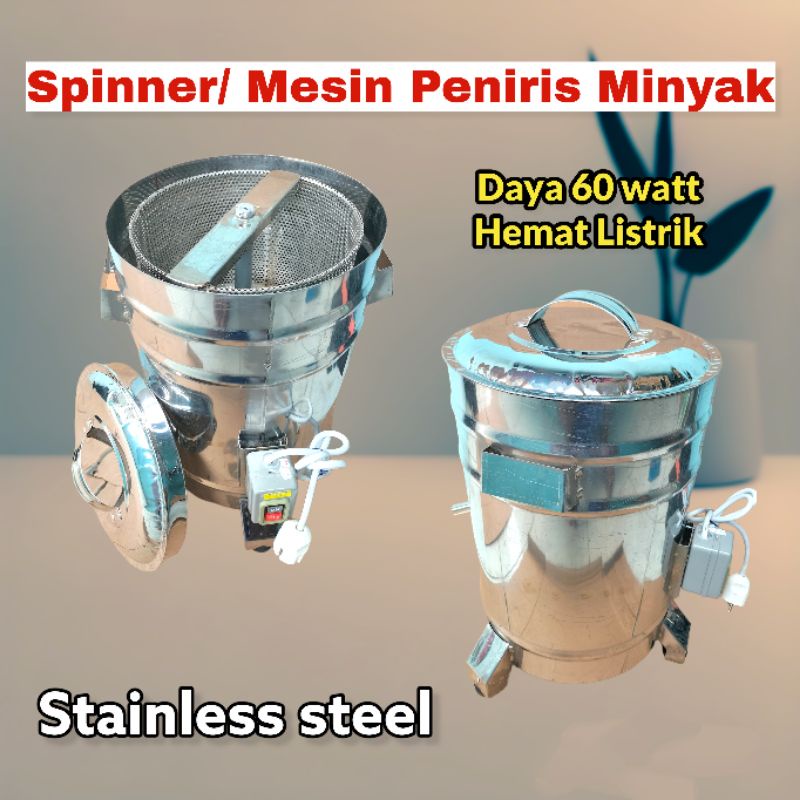 Jual Spiner Mesin Peniris Minyak Kap Kg Spinner Tiris Pengering Penyaring Minyak Shopee