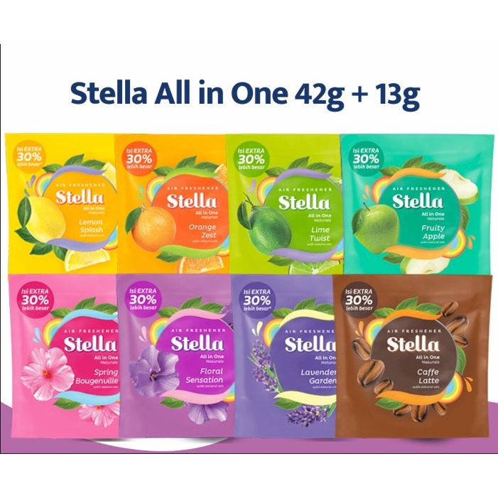 Jual stella gantung all in one 43g + 13g (55gr)KEMASAN BARU ISI LEBIH