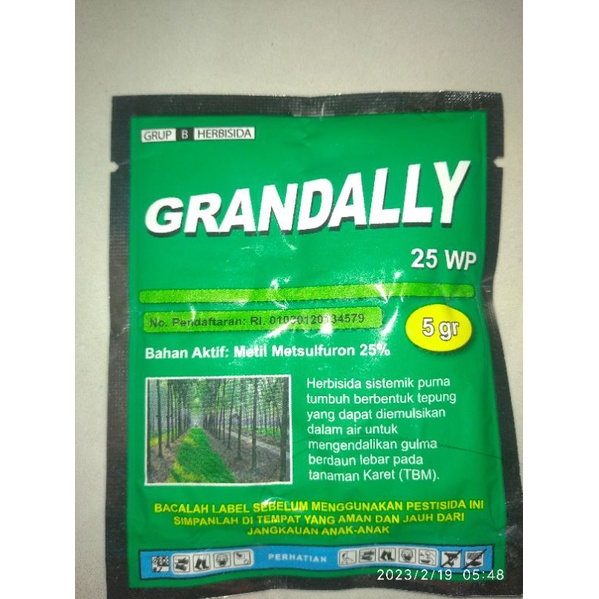 Jual HERBISIDA GRANDALLY 25 WP 5 GRAM | Shopee Indonesia