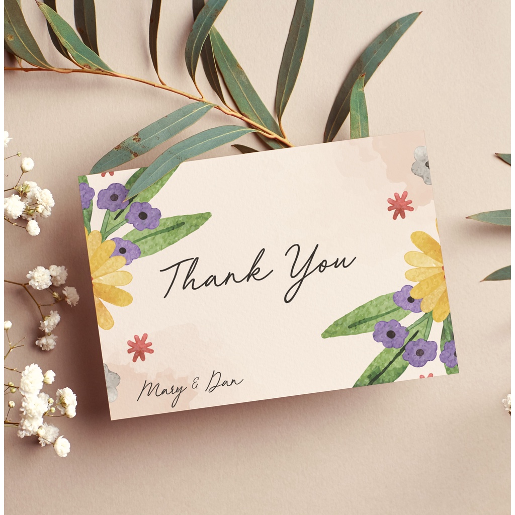 Jual THANK YOU CARD KARTU UCAPAN TERIMA KASIH KARTU SOUVENIR PERNIKAHAN ...