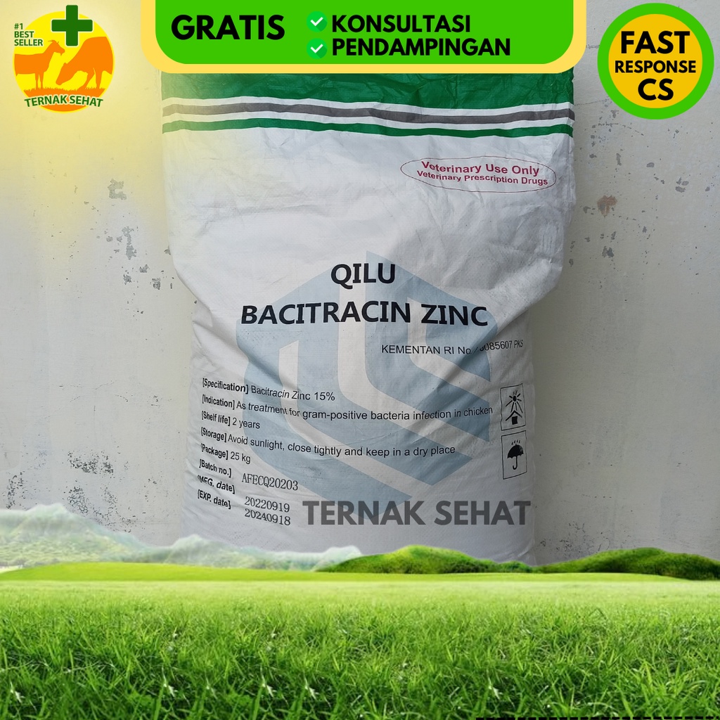 Jual AGP AYAM BROILER ZINC BACITRACIN 15 1KG PEMACU PERTUMBUHAN