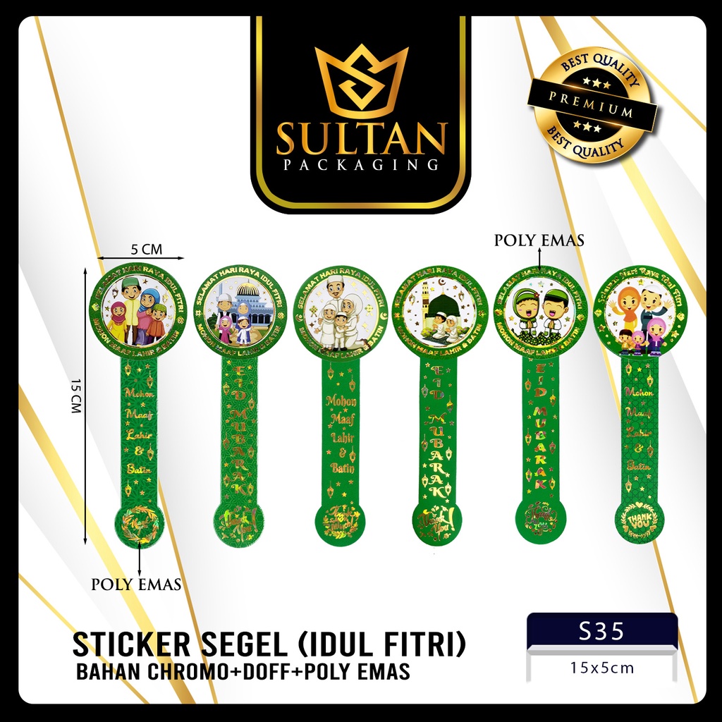 Jual Sticker Label Sticker Idul Fitri Sticker Box Ucapan Terima Kasih Isi Pcs S