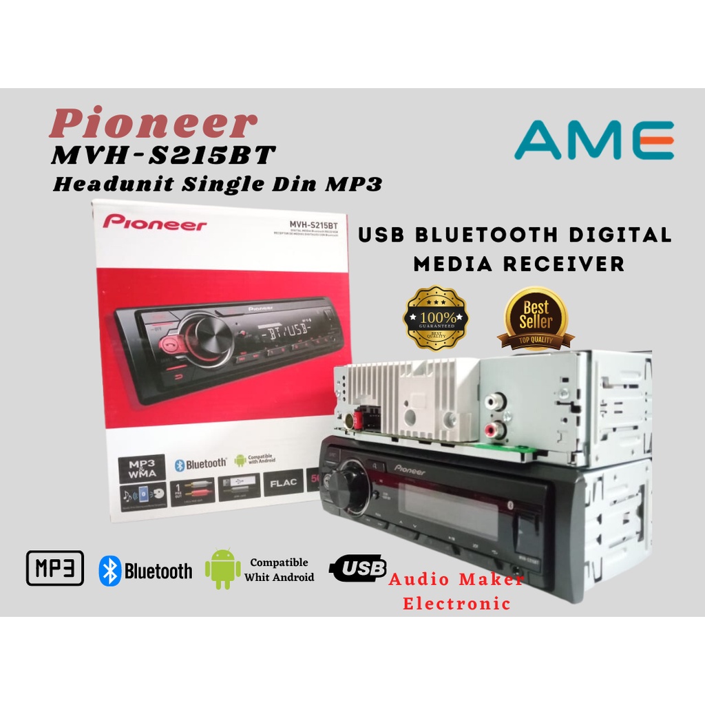 Jual Single Din MP3 PIONEER MVH-S215BT - PIONEER MVH-S215BT Headunit ...