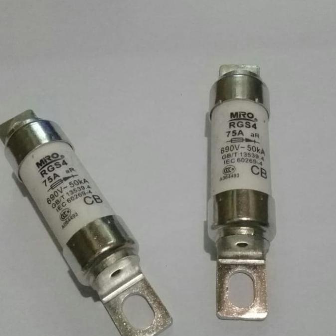 Jual Ceramic Fuse RGS4 RGS 4 75A MRO RG54 Original Sekring Bussmann ...