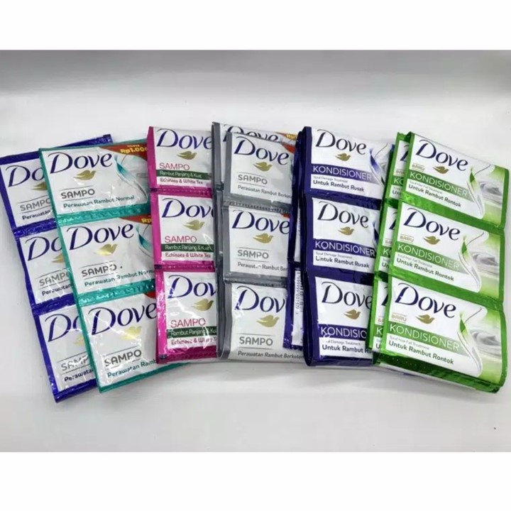 Jual Dove Shampoo Anti Rontok 8 ml 1 Renceng Isi 12 Sachet All Variant