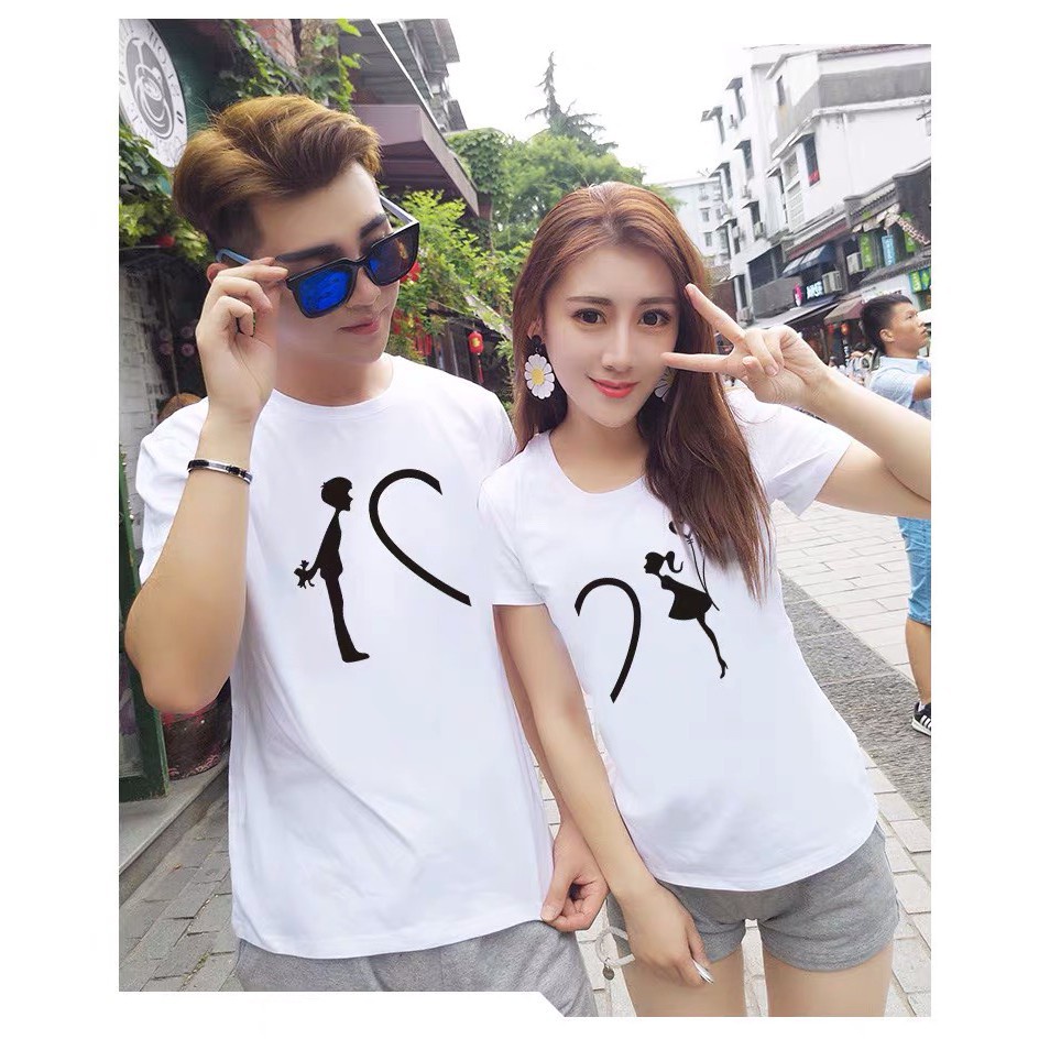 Jual Kaos Couple Love Siluet Model Kekinian Terbaru Baju Pasangan New Shopee Indonesia 