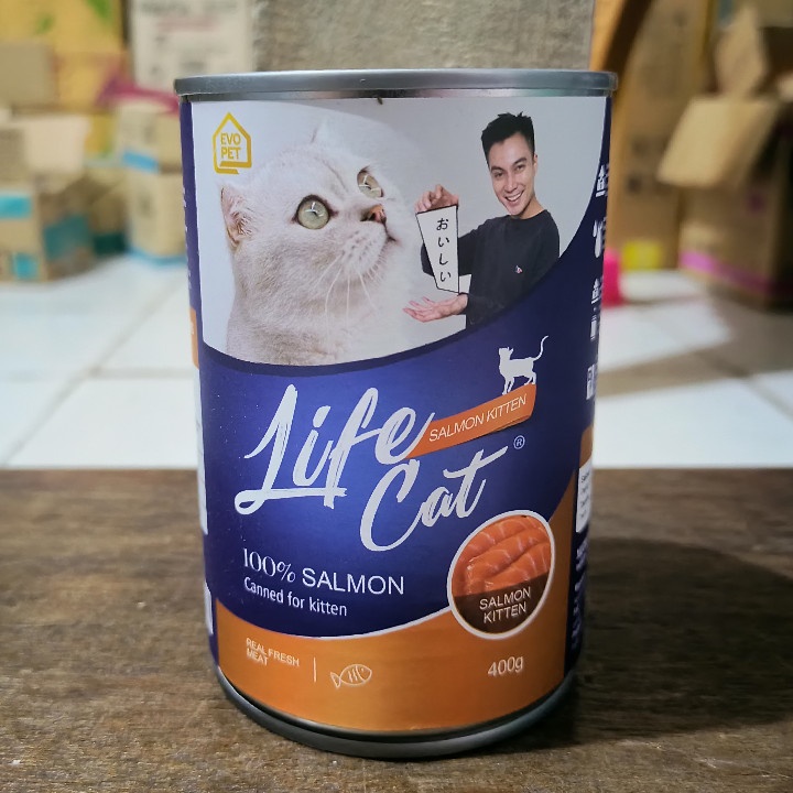 Jual Grab Go Jek Kaleng Dus Makanan Kucing Life Cat Kaleng Salmon Kitten G Wet