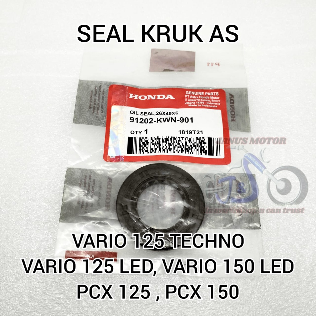 Jual Seal kruk as KWN VARIO 125 LED , VARIO 150 LED ORI ASLI HONDA AHM